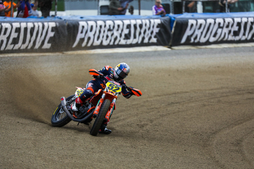 Shayna Texter-Bauman (52) in action at the Lima Half-Mile. Photo courtesy KTM Factory Racing.