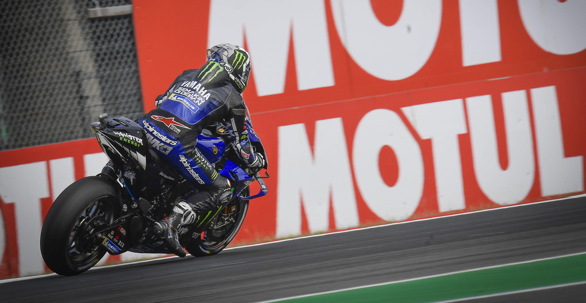 Maverick Vinales at speed at Assen. Photo courtesy Dorna.