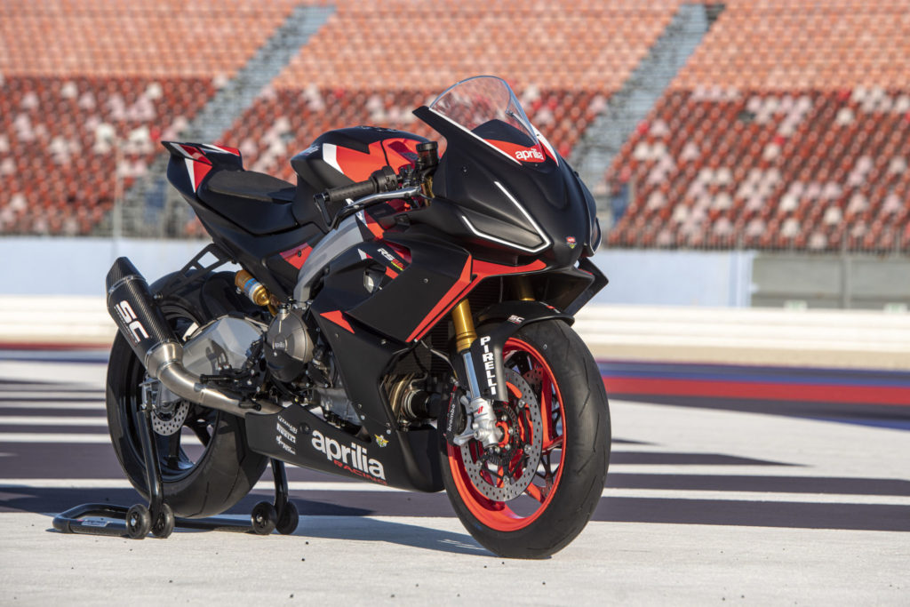 An Aprilia RS 660 Trofeo turn-key racebike. Photo courtesy Aprilia.