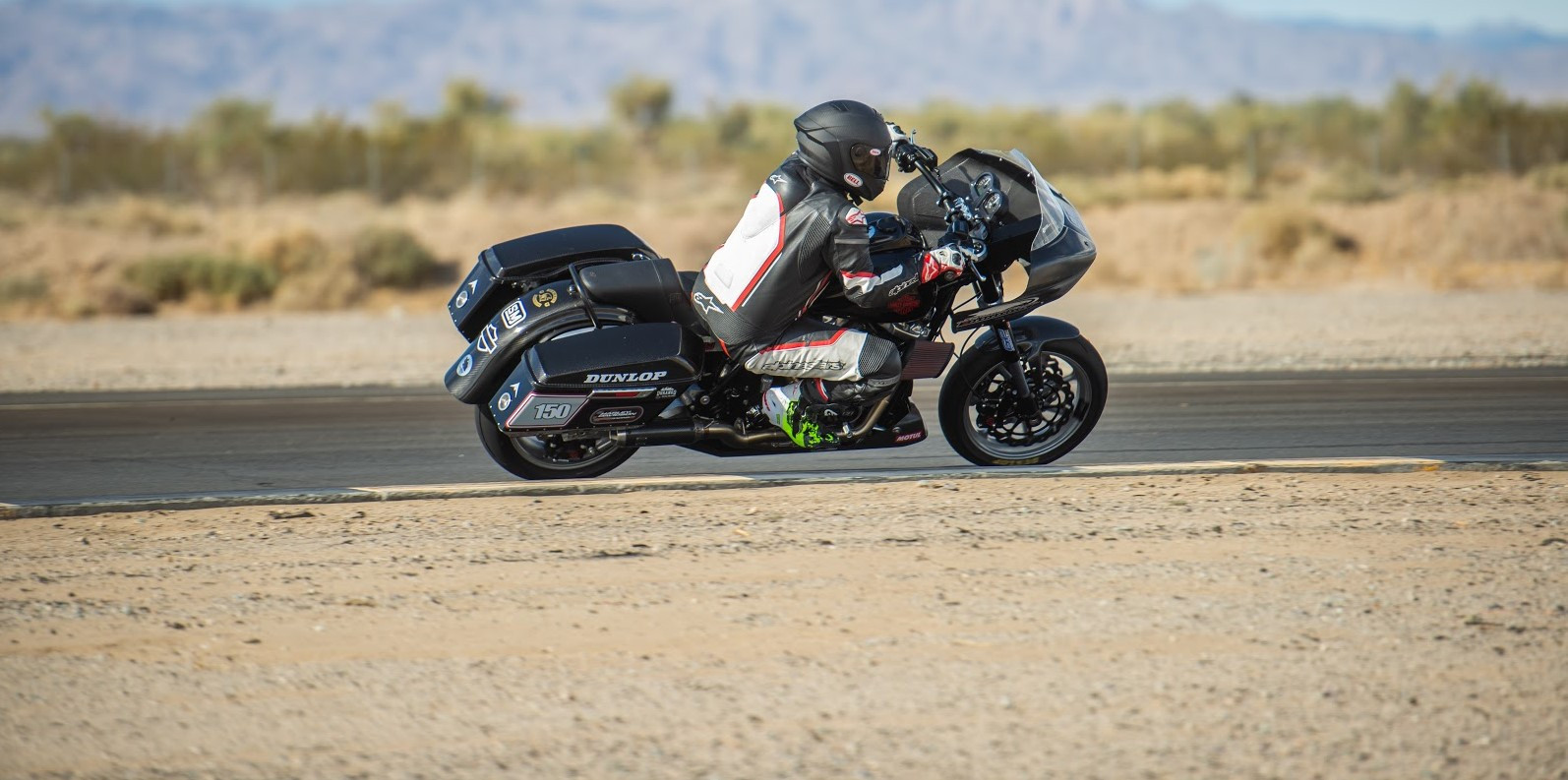 Tony Shreds riding a Durango Harley-Davidson Street Glide built by The Speed Merchant. Photo by Justin George, courtesy BRL.