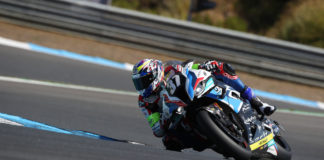 Markus Reiterberger on the factory BMW Motorrad Motorsport #37 BMW M 1000 RR at Estoril. Photo courtesy BMW.