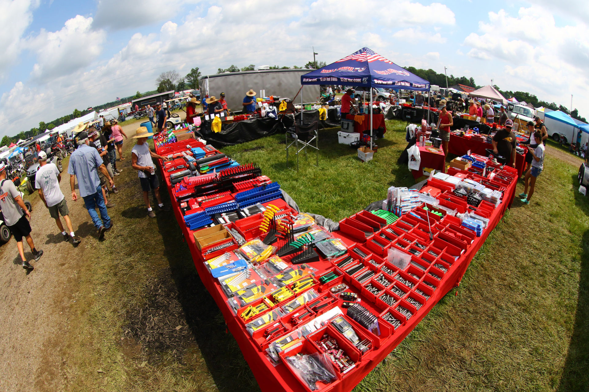 A scene from the 2019 AMA Vintage Motorcycle Days swap meet at Mid-Ohio. Photo courtesy AMA.