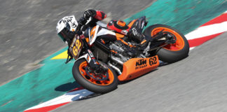 Andy DiBrino (62) at speed on his KTM 890 Duke R. Photo by Brian J. Nelson.