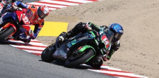 Andrew Lee (14) and Ashton Yates (22) in action at Laguna Seca. Photo by Brian J. Nelson.