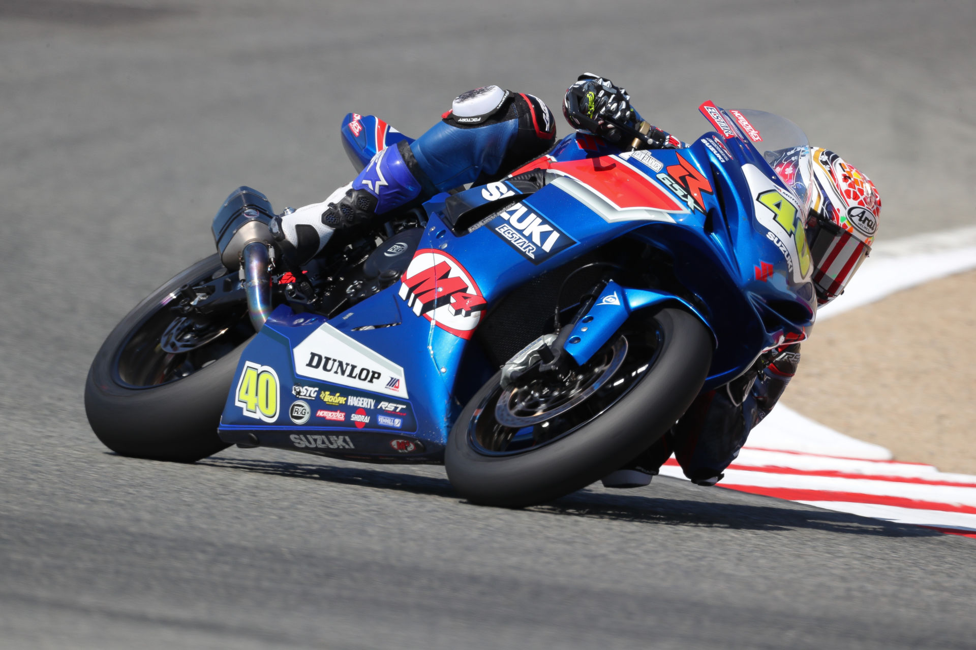 Sean Dylan Kelly (40) at speed at Laguna Seca. Photo by Brian J. Nelson.