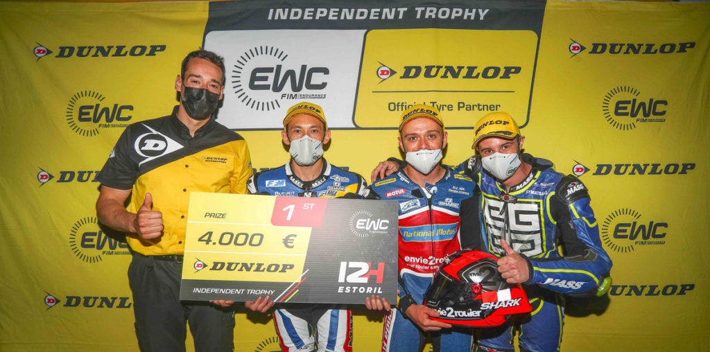 Estoril 12 Hours EWC Dunlop Independent Trophy presentation. Photo courtesy FIM/EWC.