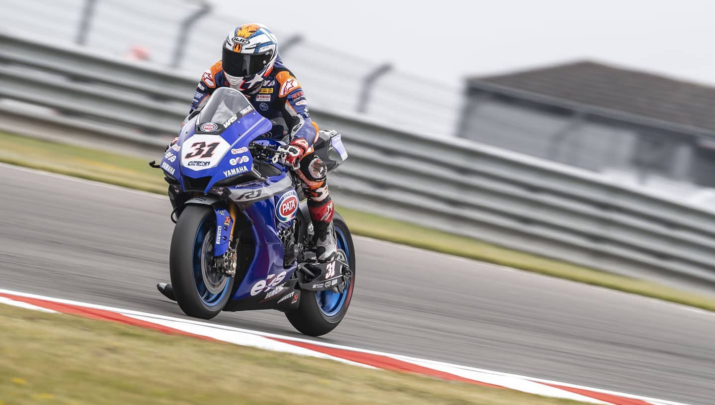 Garrett Gerloff (31) in action at Donington Park. Photo courtesy GRT Yamaha.