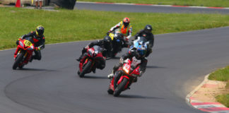 A scene from a Roger Lyle’s Motorcycle Xcitement Track Days and Road Racing School at Summit Point Motorsports Park, in West Virginia. Photo by etechphoto.com.