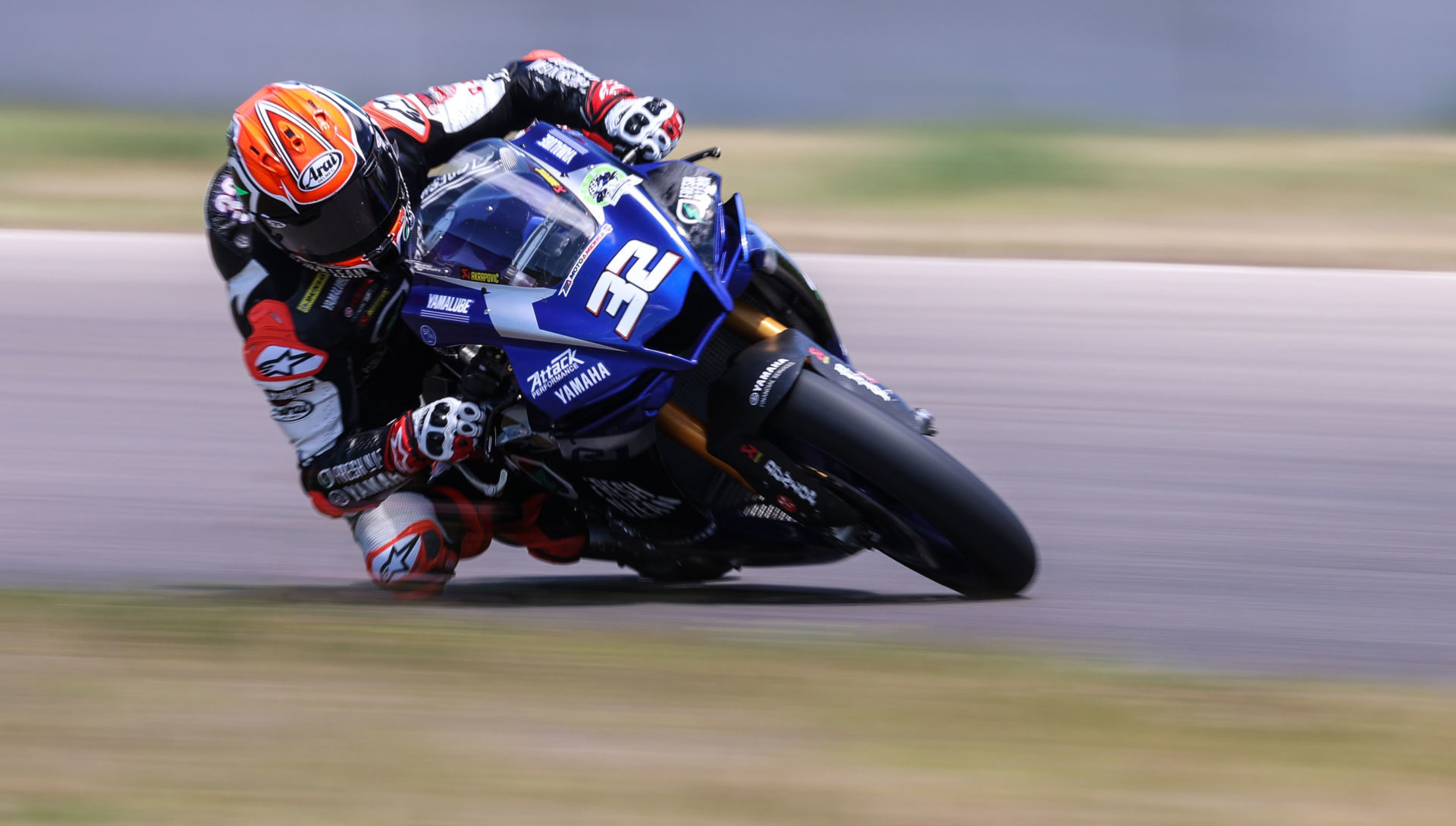 Jake Gagne (32) during testing at Brainerd International Raceway. Photo by Brian J. Nelson.