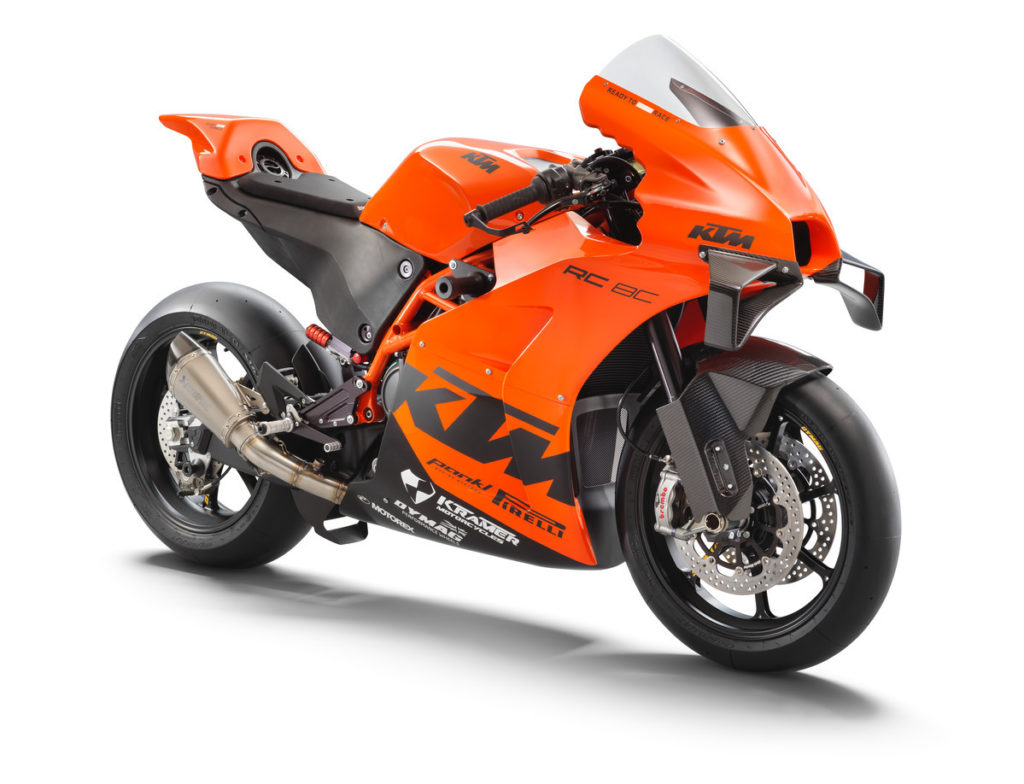 A KTM RC 8C at rest. Photo courtesy KTM.