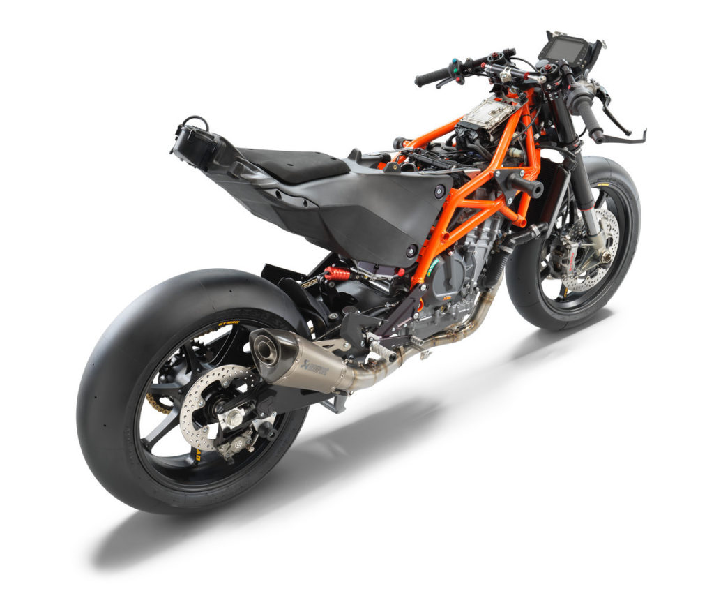 A partially stripped KTM RC 8C. Photo courtesy KTM.