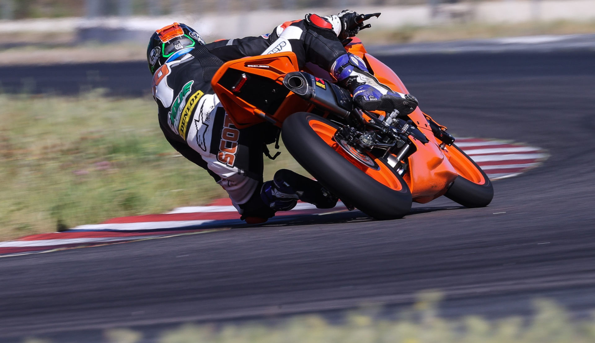 MotoAmerica Junior Cup competitor Tyler Scott in action during testing at Brainerd. Photo by Brian J. Nelson.