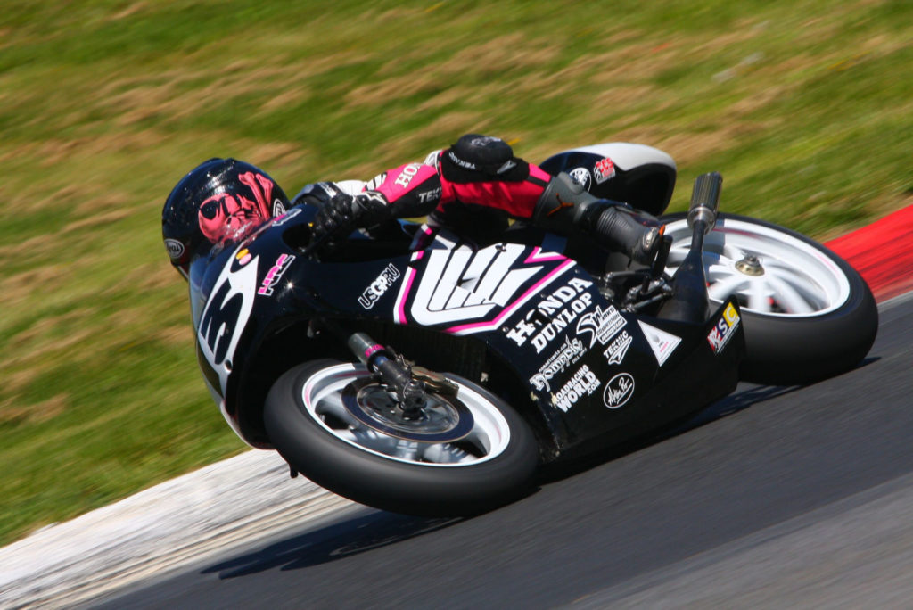 Melissa Paris (13) was already a young adult when this photo was taken during a USGPRU 250 GP race during the same CCS weekend at Summit Point. She started on her own and had to do everything for herself, but didn't face the kind of parental pressure that derails many racing kids. She is now a MotoAmerica racer and team owner. Photo by etechphoto.com.