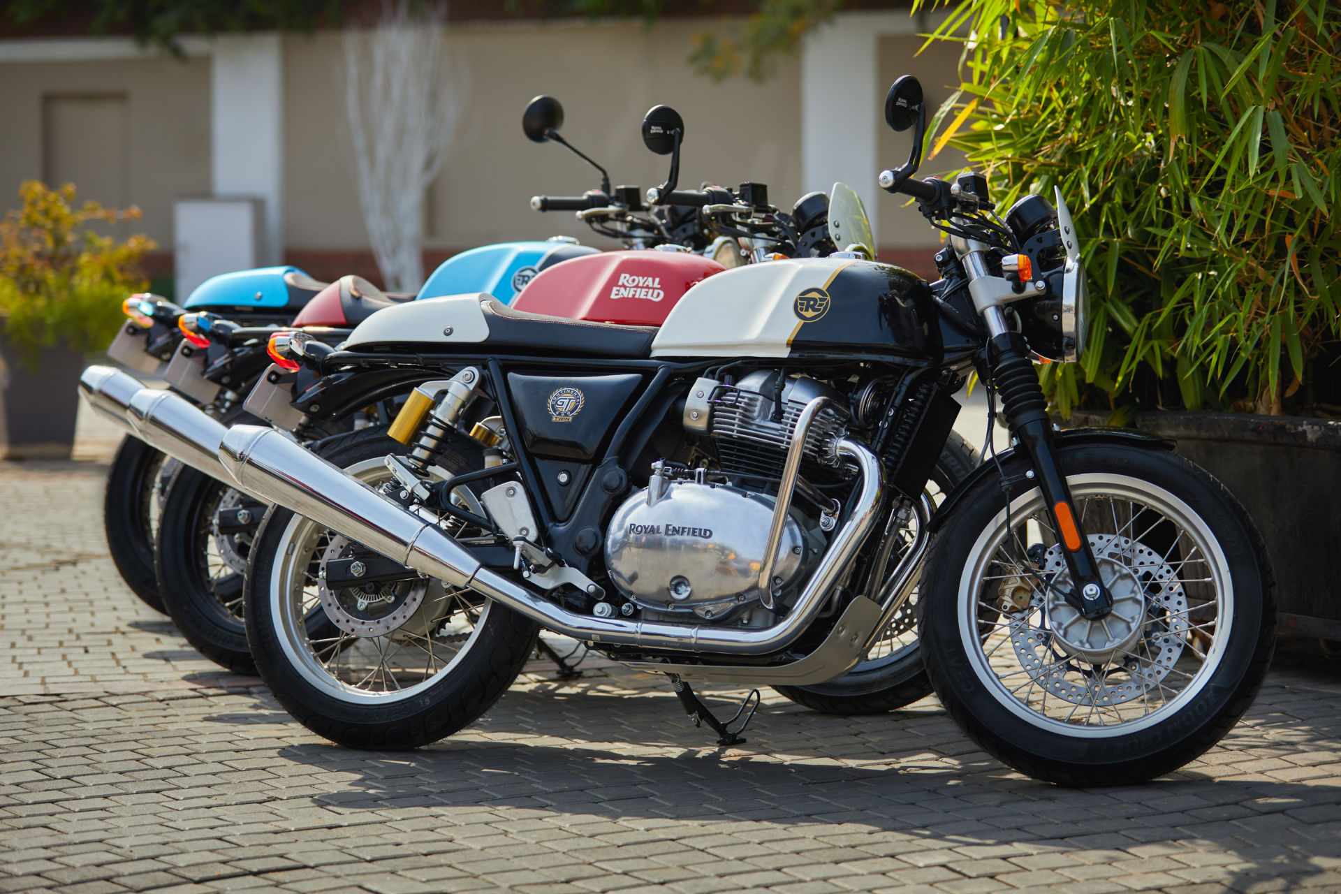 A group of 2022-model Royal Enfield Continental GT 650 twins. Photo courtesy Royal Enfield North America.
