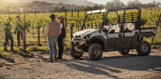 A 2022 Kawasaki Mule Pro-FXT side-by-side utility vehicle. Photo courtesy Kawasaki Motor Corp., U.S.A.
