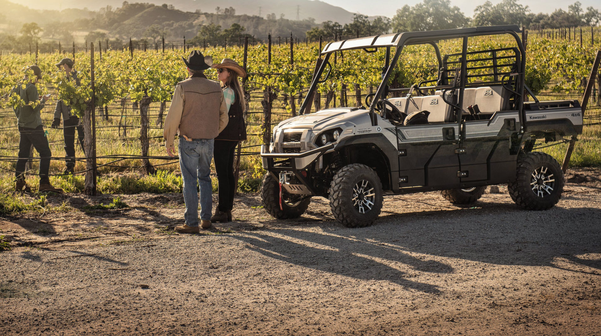 A 2022 Kawasaki Mule Pro-FXT side-by-side utility vehicle. Photo courtesy Kawasaki Motor Corp., U.S.A.