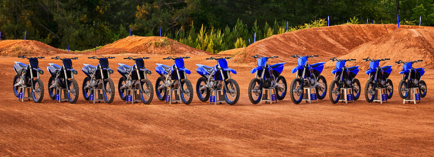 Yamaha's 2022 motocross model lineup. Photo courtesy Yamaha Motor Corp., U.S.A.