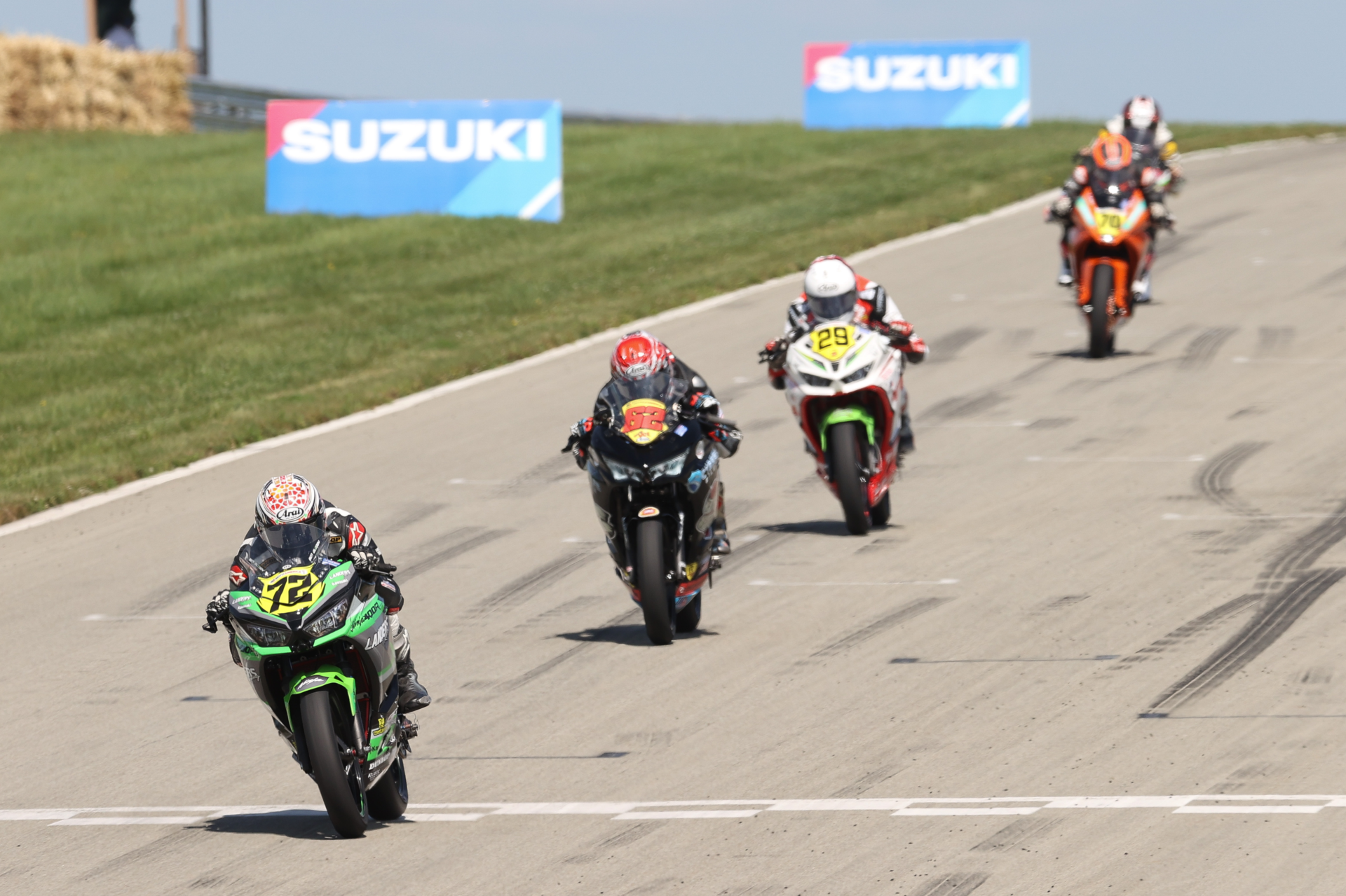 Ben Gloddy (72) took the win in Junior Cup Race One. Photo by Brian J. Nelson, courtesy Landers Racing.