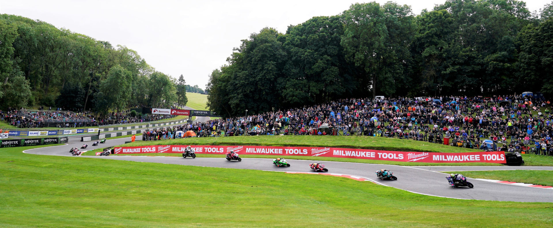 British Superbike racing action from Cadwell Park. Photo courtesy MSVR.