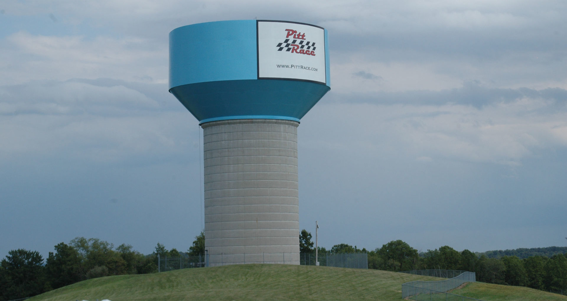 The iconic water tower at Pittsburgh International Race Complex in Wampum, Pennsylvania. Photo by David Swarts.