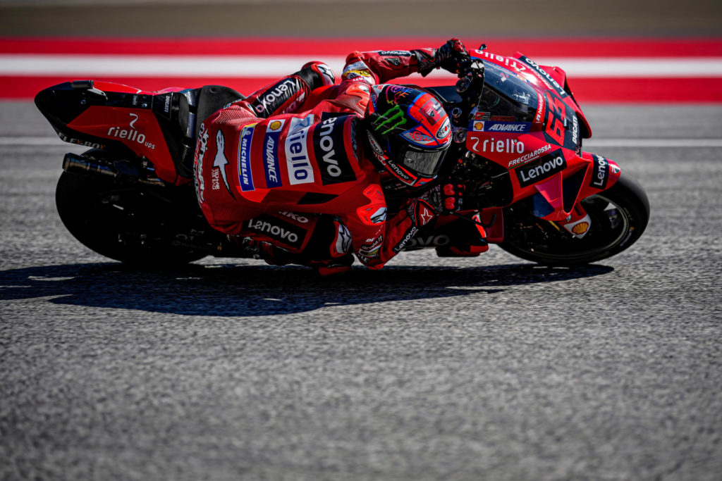 Francesco Bagnaia (63). Photo courtesy Ducati.