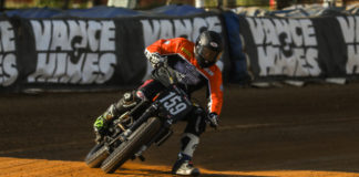 Hayden Gillim (159) on a Vance & Hines Harley-Davidson at the Springfield Mile in 2020. Photo courtesy AFT.