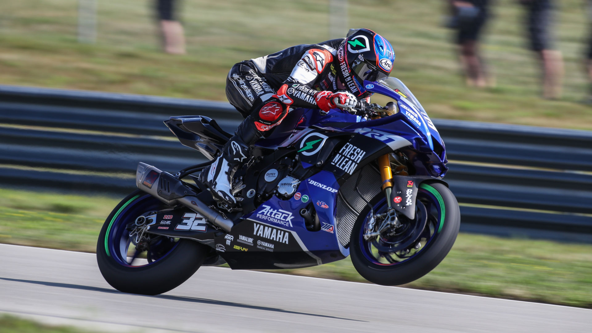 Jake Gagne (32). Photo courtesy Yamaha Racing.