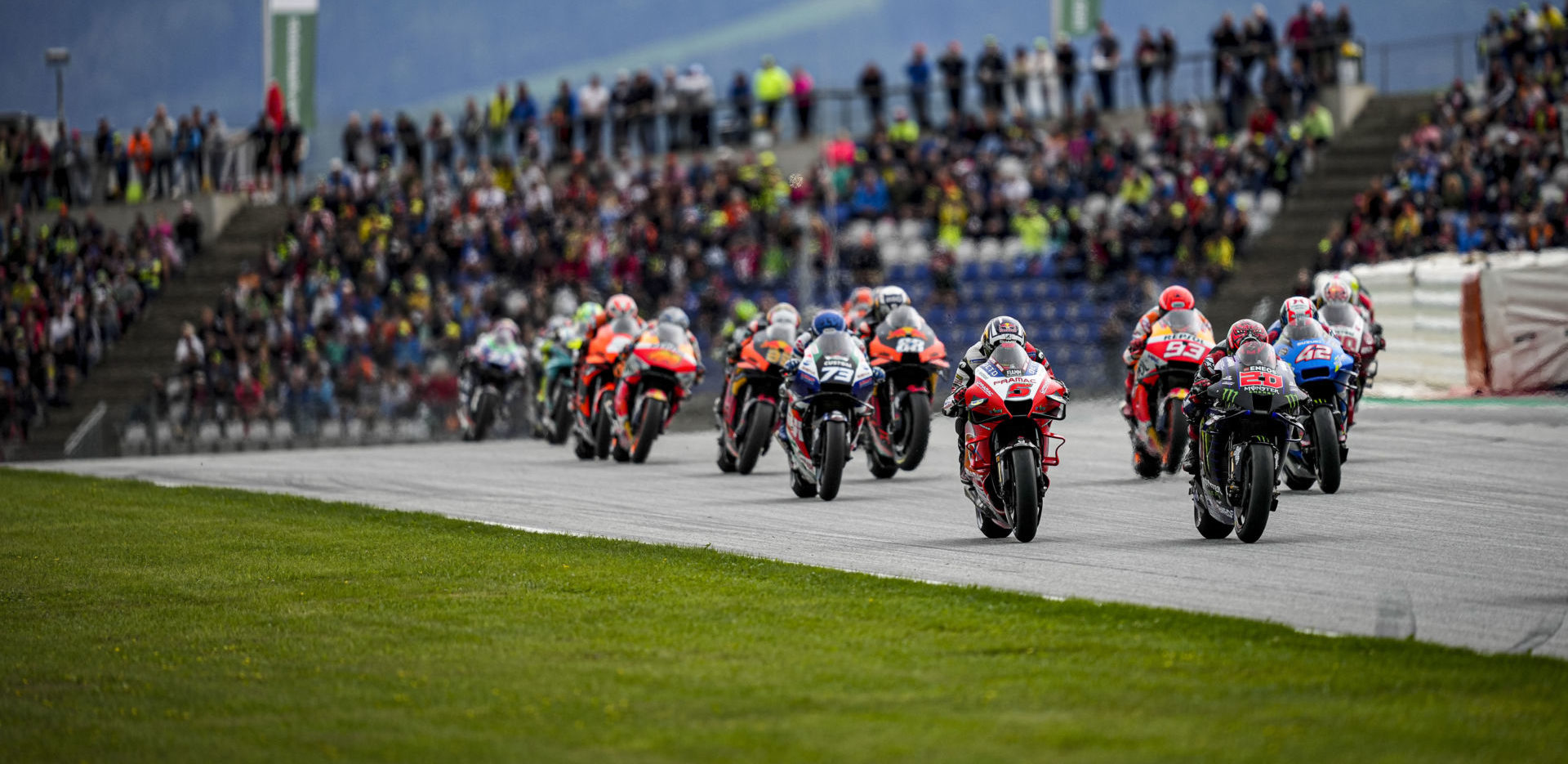 Action from the MotoGP race August 8 at the Red Bull Ring, in Austria. Photo courtesy Monster Energy Yamaha.