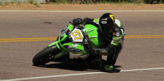 Jeremy Toye (57), competing as a rookie in the event, took top honors in the motorcycle division at the 2014 Pikes Peak International Hill Climb. Photo courtesy Pirelli.