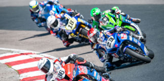 Ben Young (86) leads Alex Dumas (23), Jordan Szoke (1), Tomas Casas (18), and Trevor Daley (9). Photo by Tim McGill, courtesy Ben Young Racing.