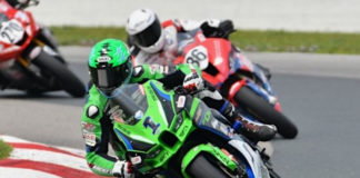 Jordan Szoke (1) scored his second victory of the day in the CSBK tripleheader at Canadian Tire Motorsport Park, though Alex Dumas will maintain his championship lead heading to round three. Photo by Damian Pereira, courtesy CSBK.