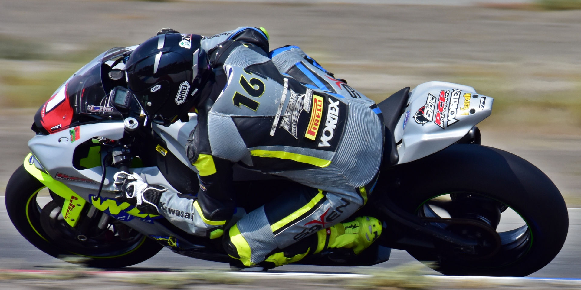 Sahar Zvik (16) at speed at Buttonwillow. Photo by Michael Gougis.