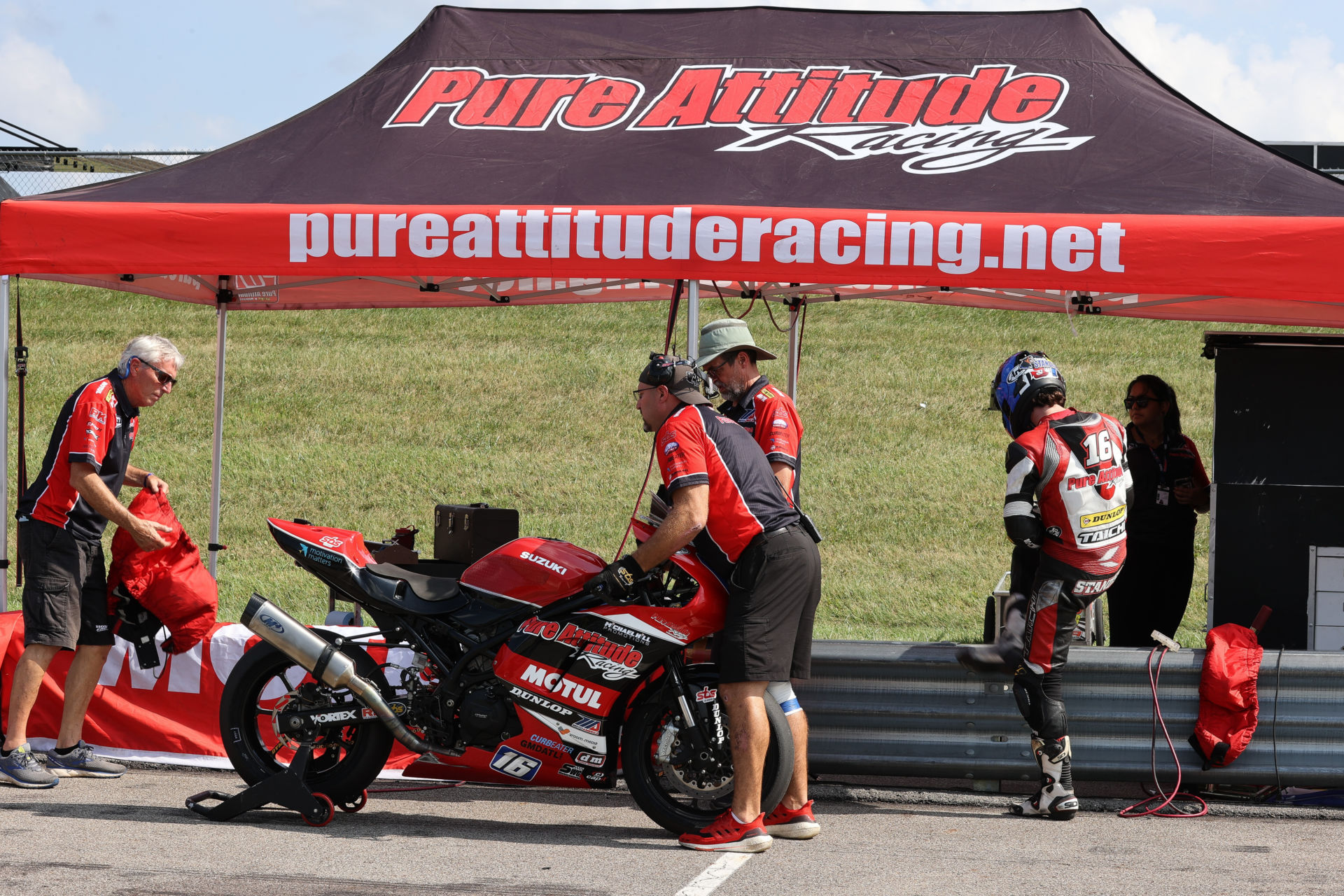 Trevor Standish (16) and crew. Photo courtesy Pure Attitude Racing.