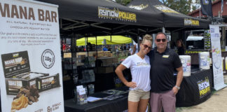 USMCA Executive Director Lindsey Scheltema (left) and Ryno Power CEO Ryan McCarthy (right) at Loretta Lynn's Amateur National Motocross Championship. Photo courtesy USMCA.