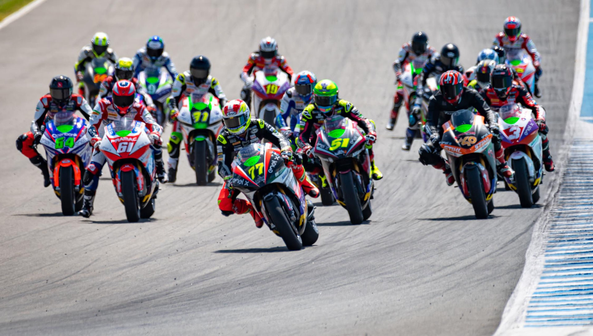 The FIM MotoE World Cup returns to action this coming weekend at Red Bull Ring. Photo courtesy Dorna.