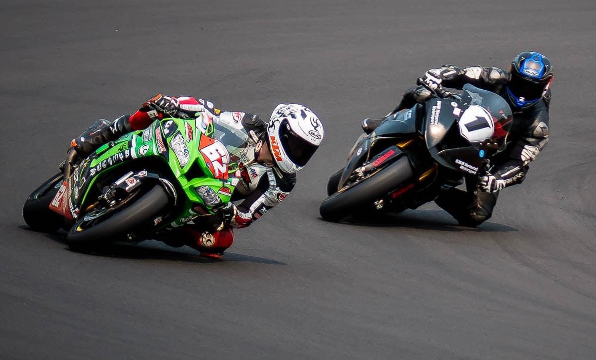 Andy DiBrino (62) battling with Adam Robarts (1) at Ridge Motorsports Park. Photo by Arsenio Locsin, courtesy Andy DiBrino Racing.