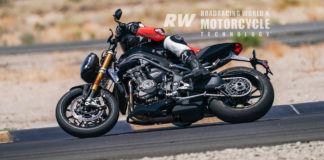 The 2022 Triumph Speed Triple 1200 RS is lighter, more compact, more powerful, and has better electronics and more features than its predecessors. Photo by Caliphotography.com
