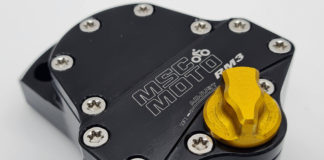 A MSC Moto steering damper. Photo courtesy Lindeco Genuine Powersports.