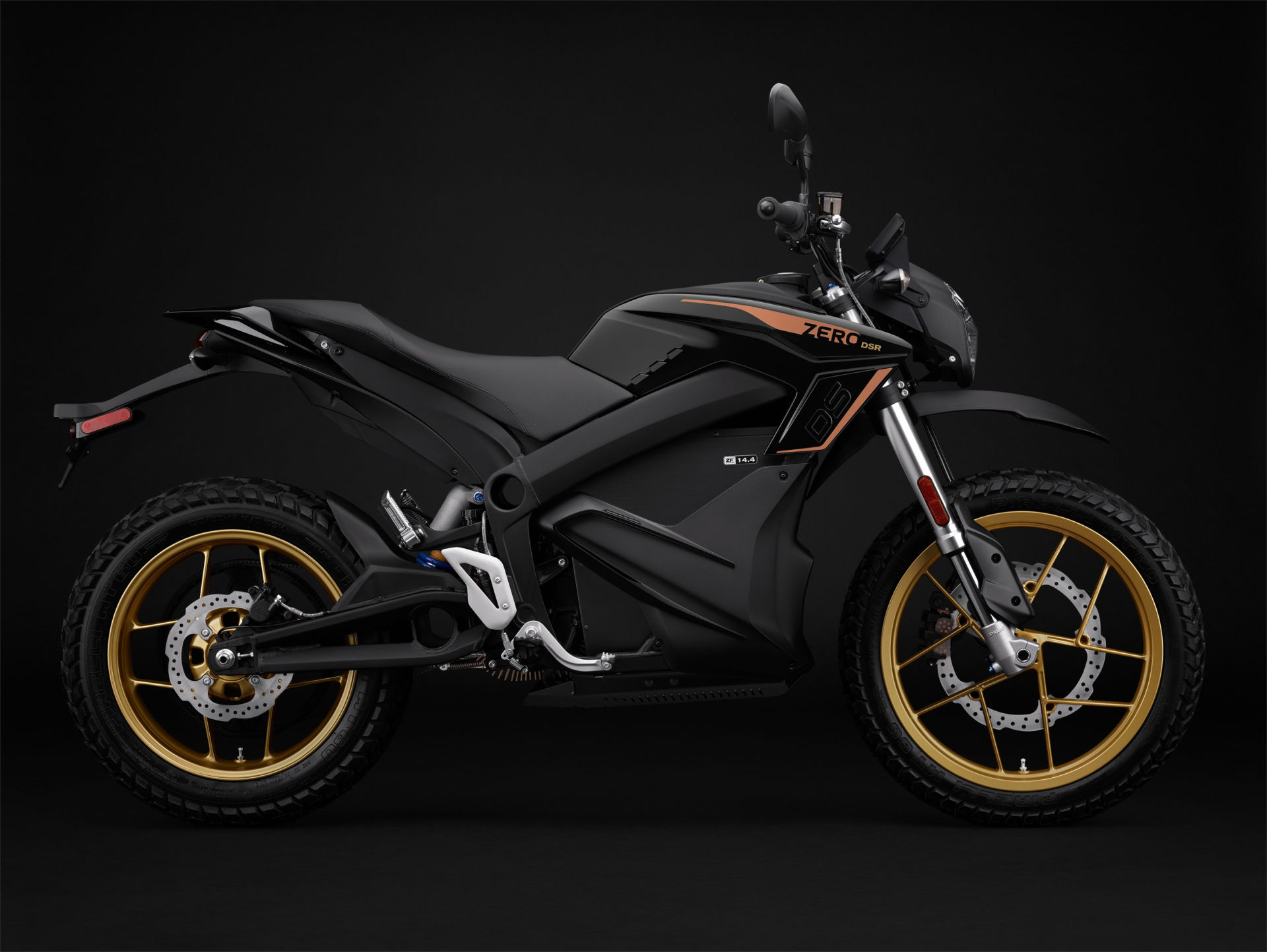 A 2022-model Zero DSR electric motorcycle. Photo courtesy Zero Motorcycles.