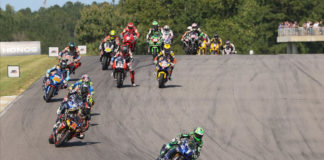 The start of a MotoAmerica Superbike race at Barber Motorsports Park in 2020. Photo by Brian J. Nelson.