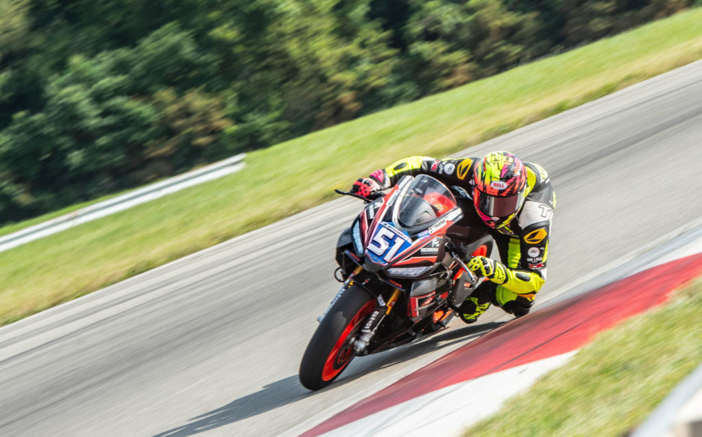 Kaleb De Keyrel (51), the 2021 MotoAmerica Twins Cup Champion. Photo courtesy Aprilia.