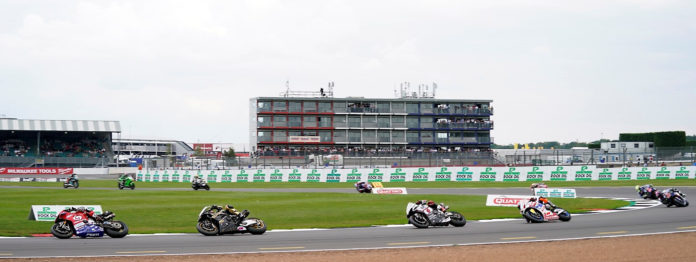 Action from a British Superbike race Sunday at Silverstone. Photo courtesy MotorSport Vision Racing. Action from a British Superbike race Sunday at Silverstone. Photo courtesy MotorSport Vision Racing.