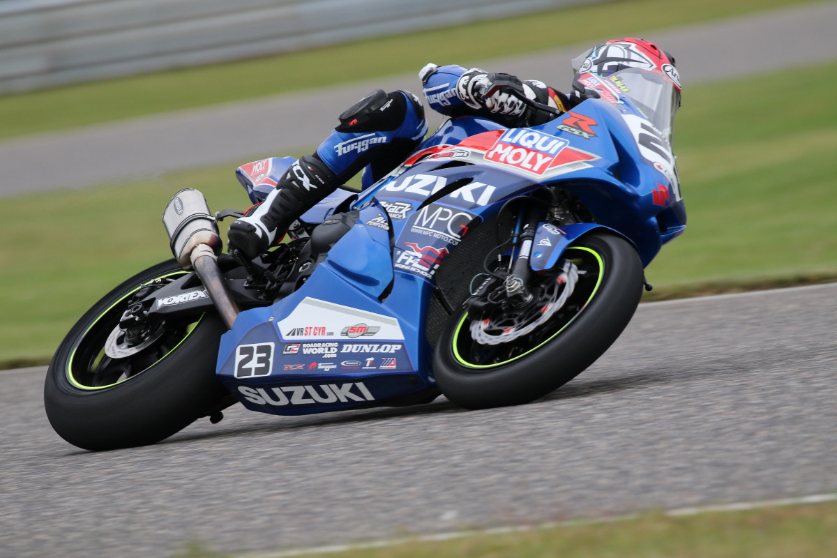 Alex Dumas (23). Photo by Rob O'Brien, courtesy CSBK.