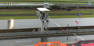 The view from the control tower at rainy Barber Motorsports Park at approximately 9:45 a.m. Central Time Saturday. Photo by David Swarts.