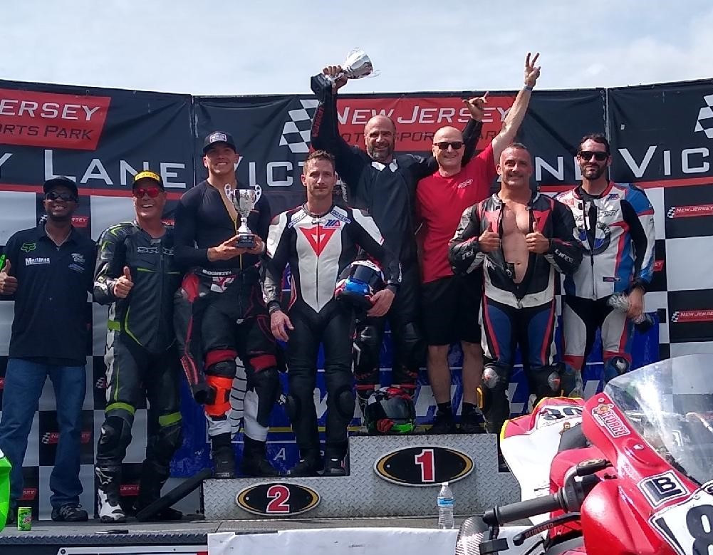 The ASRA Team Challenge overall podium finishers at New Jersey Motorsports Park. Photo courtesy ASRA/CCS.