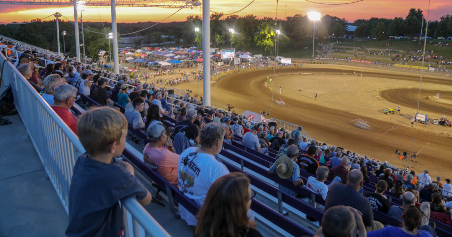 The view from the main grandstands at the Springfield Short Track in 2018. Photo by Scott Hunter, courtesy AFT.