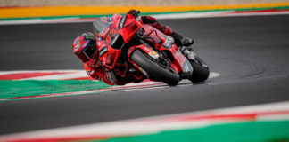 The lap time Francesco Bagnaia (63) turned on Day One ended up being fastest overall during the two day MotoGP test at Misano. Photo courtesy Ducati.