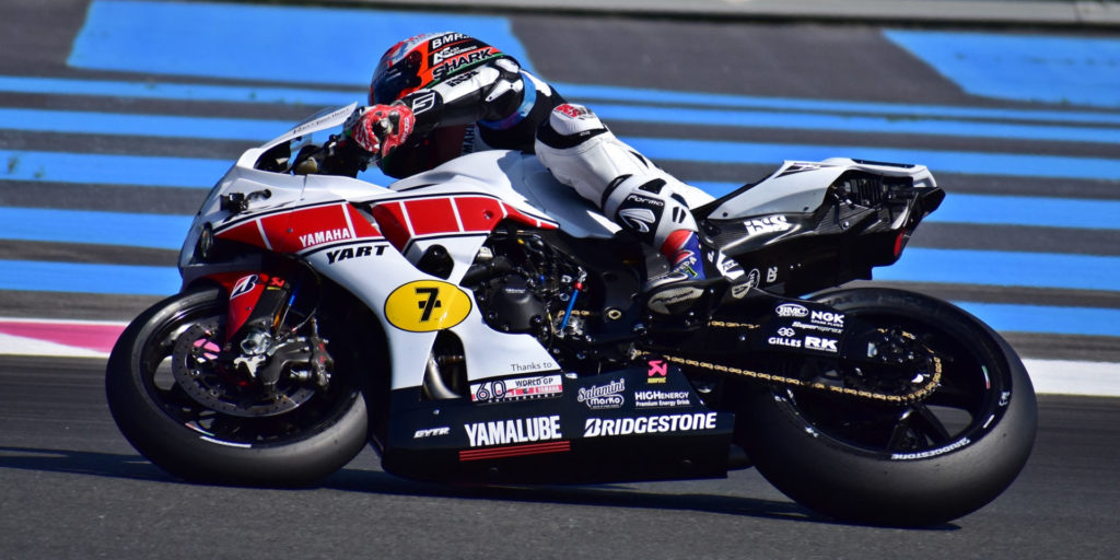 YART, Yamaha's factory team in the EWC, ran with the company's special livery celebrating 60 years in Grand Prix racing. Photo by Michael Gougis.