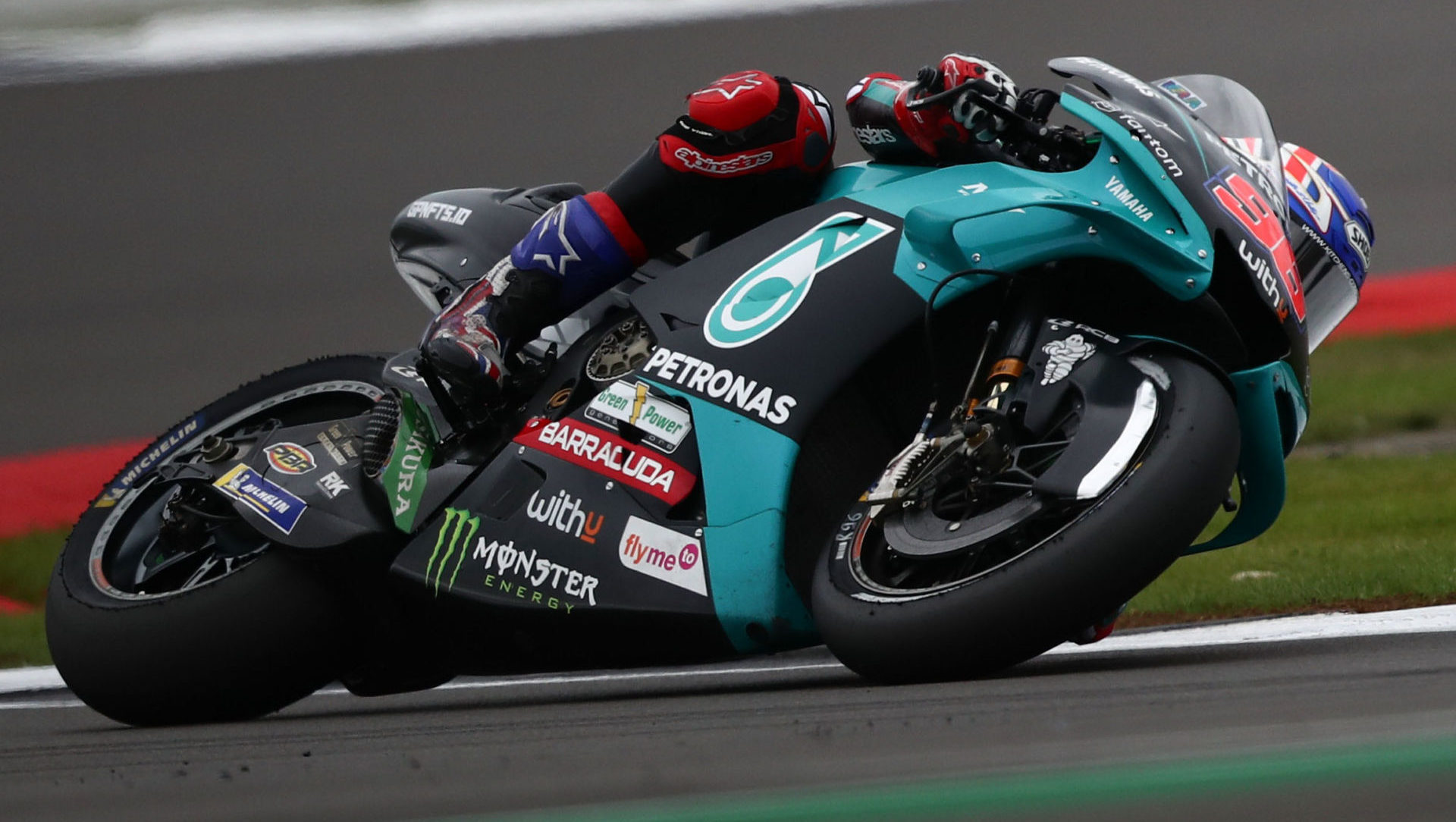 Jake Dixon (96) in action on a PETRONAS Yamaha YZR-M1 at Silverstone. Photo courtesy PETRONAS Yamaha SRT.