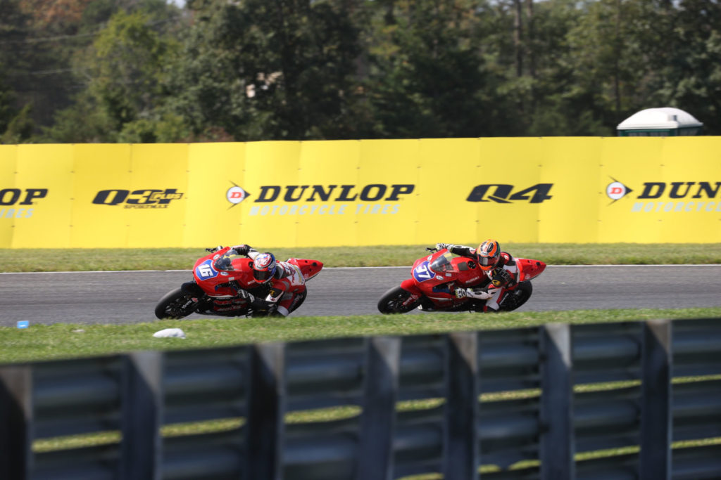 Trevor Standish (16) and Liam MacDonald (37). Photo by Brian J. Nelson, courtesy Pure Attitude Racing.